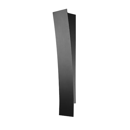 Landrum 1 Light Outdoor Wall Sconce, Black & Sand Blast